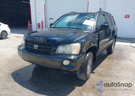2001 Toyota Highlander V6 z USA, uszkodzony, nr VIN JTEHF21A410037327